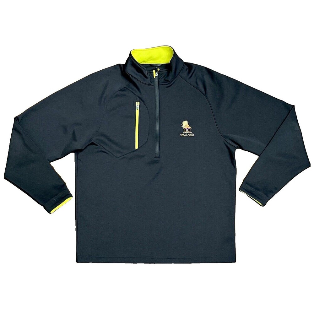 Zero Restriction Tour Series Jacket Mens Medium Golf 1/4 Zip Pullover Bali Black